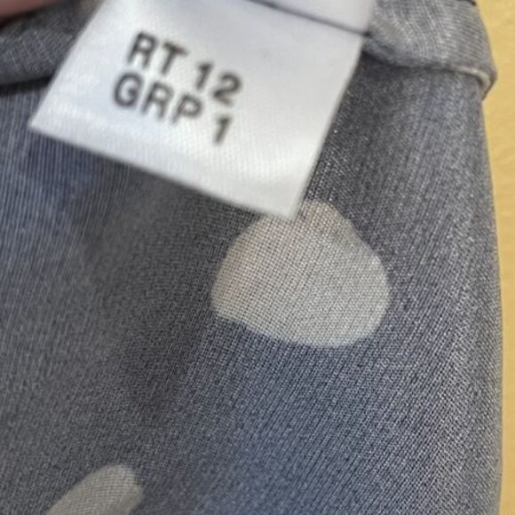 ST JOHN NAVY BLUE POLKA DOT Neck Tie Silk Blend Sleeveless BLOUSE TOP Size 14 - Picture 9 of 10